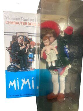 Norman Rockwell Mimi Character Doll Collectors Edition Handcrafted German Porcel